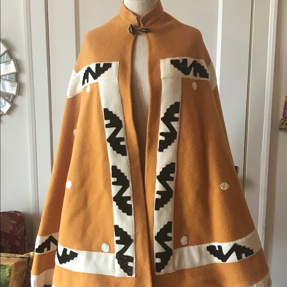 Vintage felt poncho
